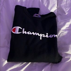 champion black crew neck